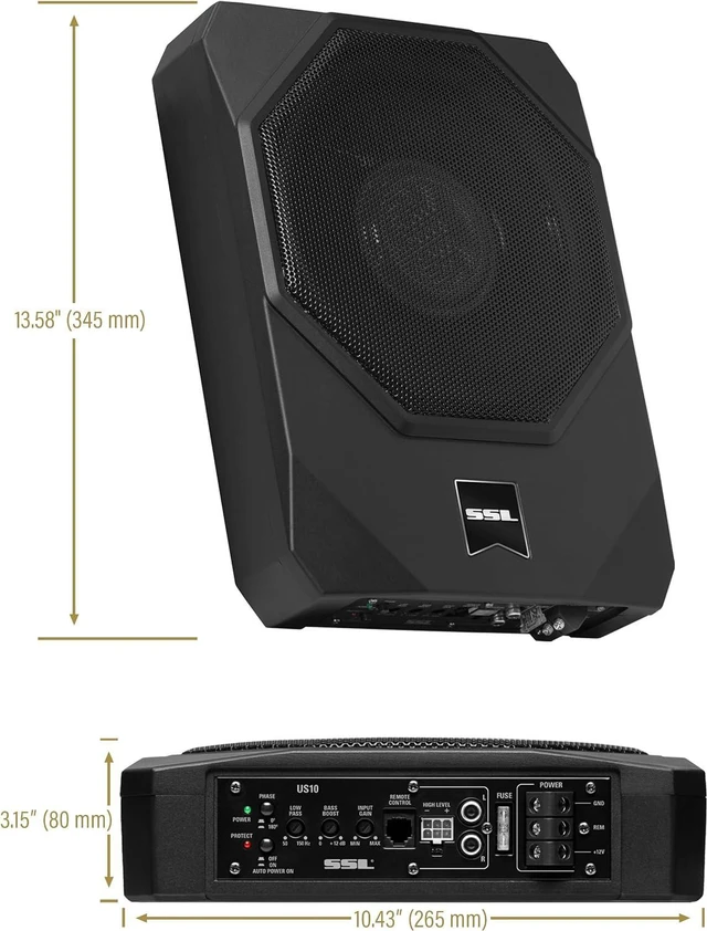 Alt view image 2 of 4 - US10K 10 Inch Under Seat Car Subwoofer, Wire Kit