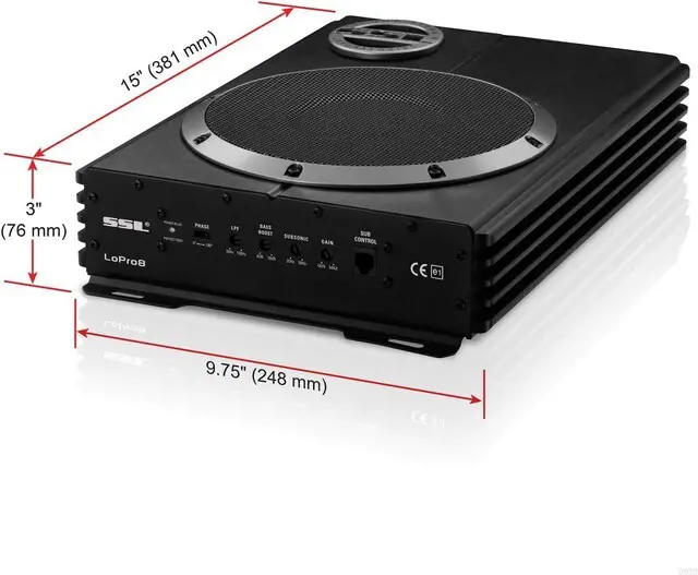Alt view image 2 of 2 - LOPRO8 8 Inch 600 Watt Under Seat Car Subwoofer