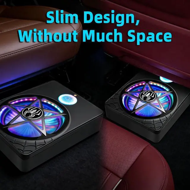 Alt view image 6 of 7 - 10" Under Seat Subwoofer with Amp 3000W Slim Powered Car Audio