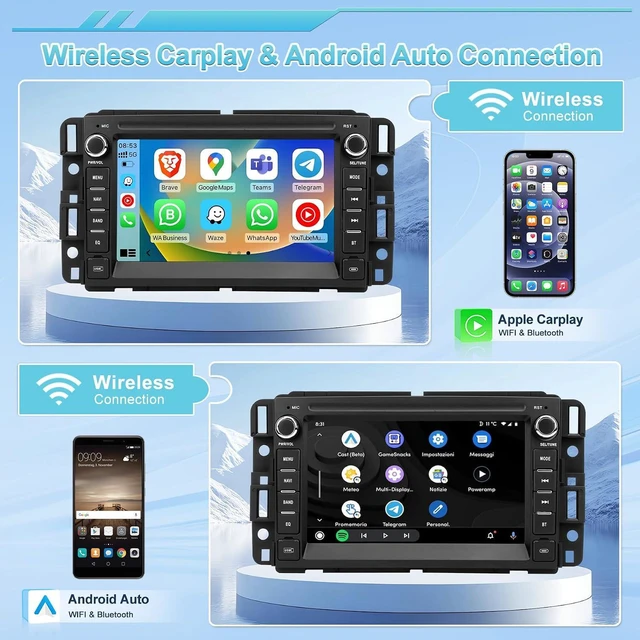 Alt view image 2 of 7 - Car Radio for Chevrolet GMC Silverado Tahoe Yukon, CarPlay & Android Auto