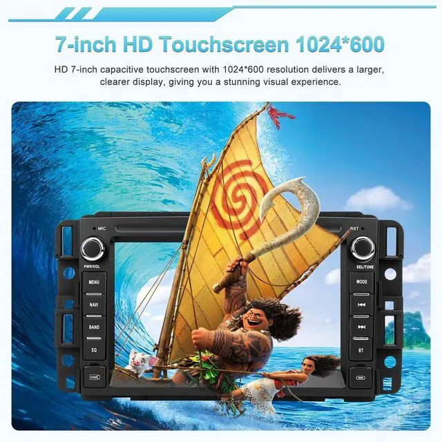 Alt view image 4 of 7 - Car Radio for Chevrolet GMC Silverado Tahoe Yukon, CarPlay & Android Auto