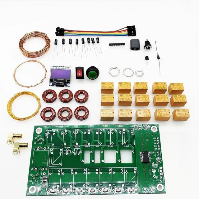 Main image of ATU-100 Antenna Tuner DIY Kits 1.8-50MHz atu100 Automatic Antenna Tuner by N7DDC 7x7 0.96 Inch OLED SMT and chip soldered 3.2 Version Firmware Programmed Unassembled