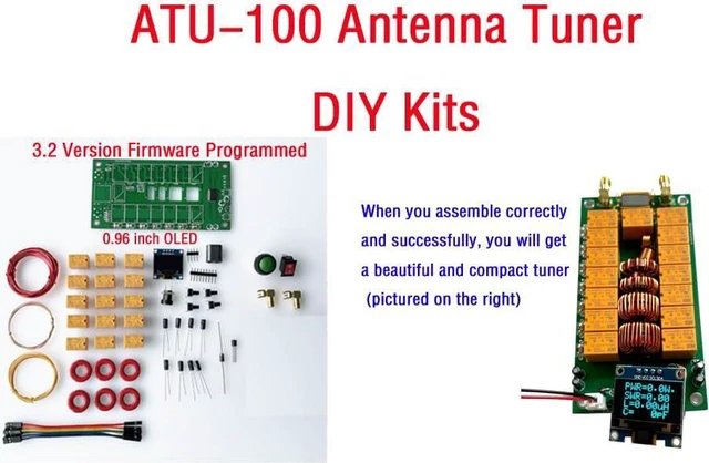 Alt view image 5 of 7 - ATU-100 Antenna Tuner DIY Kits 1.8-50MHz atu100 Automatic Antenna Tuner by N7DDC 7x7 0.96 Inch OLED SMT and chip soldered 3.2 Version Firmware Programmed Unassembled