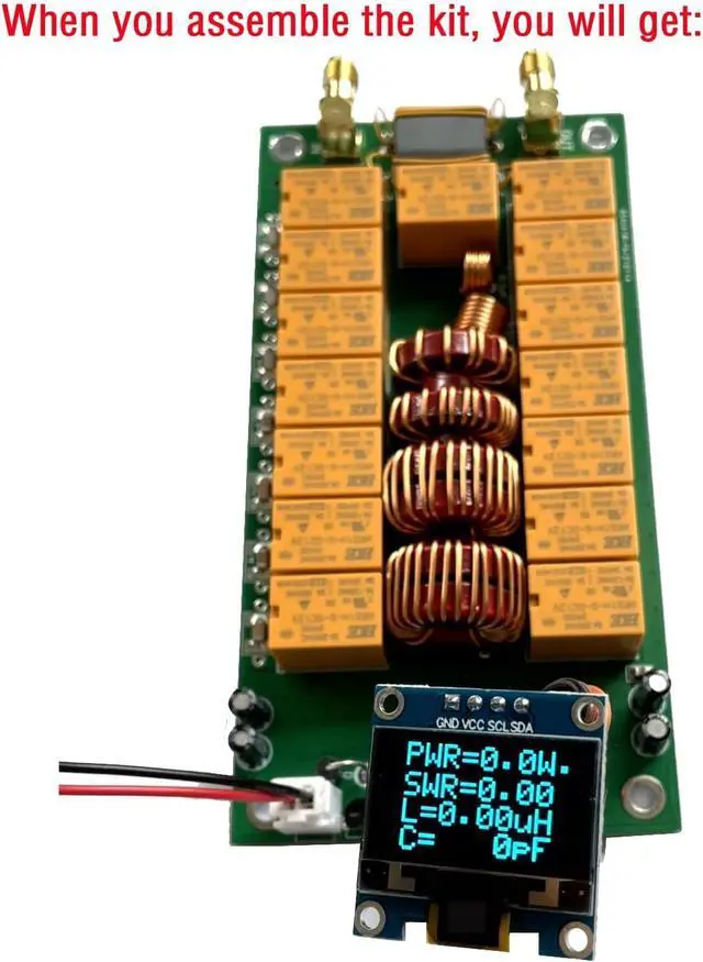 Alt view image 6 of 7 - ATU-100 Antenna Tuner DIY Kits 1.8-50MHz atu100 Automatic Antenna Tuner by N7DDC 7x7 0.96 Inch OLED SMT and chip soldered 3.2 Version Firmware Programmed Unassembled