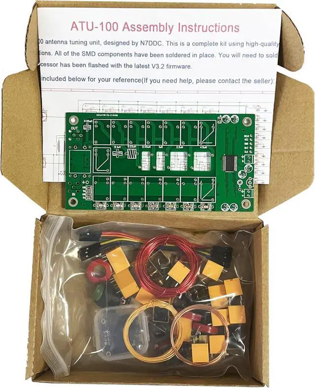 Alt view image 4 of 7 - ATU-100 Antenna Tuner DIY Kits 1.8-50MHz atu100 Automatic Antenna Tuner by N7DDC 7x7 0.96 Inch OLED SMT and chip soldered 3.2 Version Firmware Programmed Unassembled