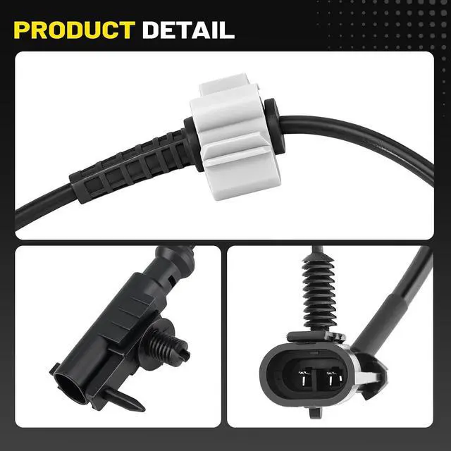 Alt view image 6 of 7 - Set of 4 ABS Wheel Speed Sensors for GMC Yukon XL 1500, Chevy Tahoe, Suburban, Avalanche, Cadillac Escalade 2007-2014, Front & Rear, Left & Right, Replaces 15229012, 15121067, ALS1464