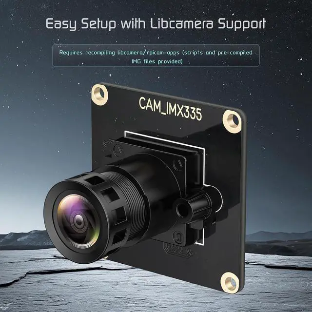 Alt view image 5 of 7 - 5MP Camera Module for Raspberry Pi Genuine STARVIS IMX335 Sensor, 2592x1944@30FPS, 99° Wide Angle FOV, IR Filter, MIPI CSI-2 for Pi 5/4B/3B+/Zero/CM4/CM5