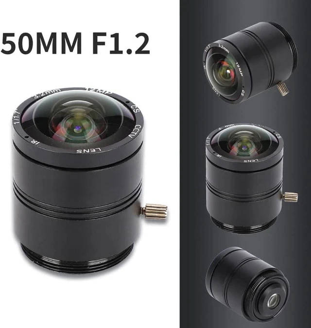 Alt view image 5 of 7 - 3.2mm 12MP F1.2 HD CCTV Lens, 3.2mm 12MP F1.2 Professional CS Mount Camera Fixed Length Lens for CCTV Camera Lens
