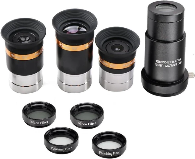 Main image of 62° Aspheric Eyepiece Set, 1.25-Inch, 5X Barlow & Filters