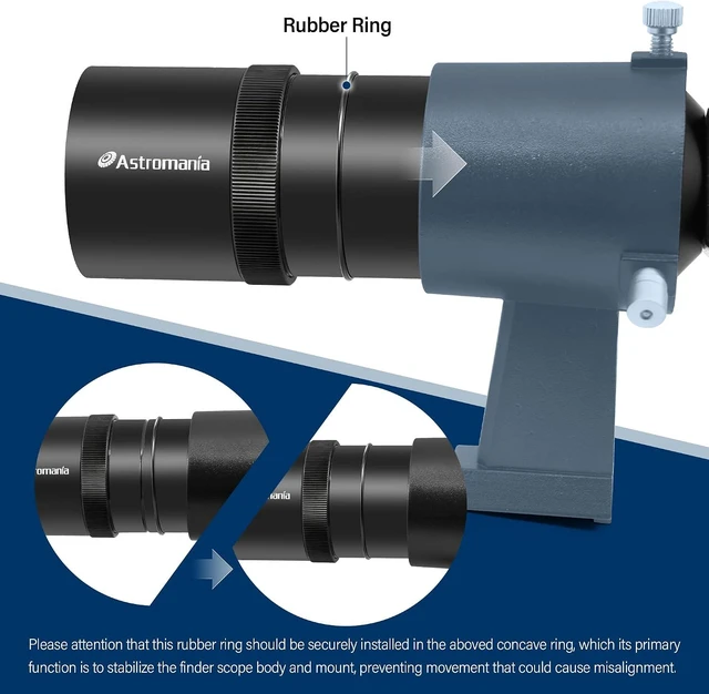 Alt view image 6 of 7 - Finder Scope, Right Angle Optical Finderscope for Telescope 9x50