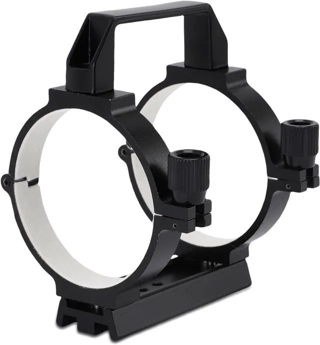 Main image of Telescope Tube Ring, Aluminum Alloy Optical Tube Clamp with Anti Scratch Velvet Lining and 108mm Dovetail Plate, for 80mm to 90mm Astronomical Telescope