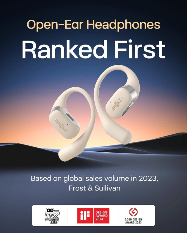 Alt view image 3 of 7 - OpenFit Open-Ear Earhook Bluetooth Earbuds, Black,28H Playtime