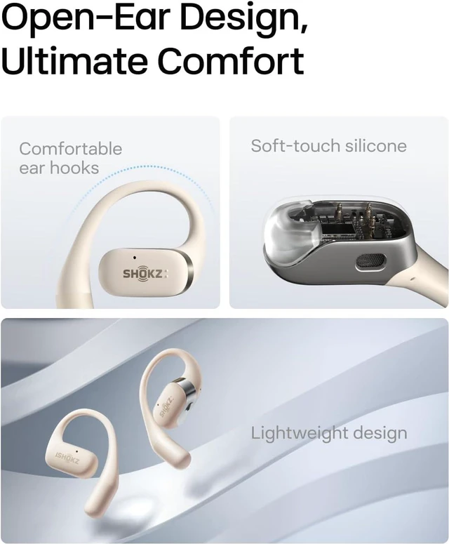 Alt view image 4 of 7 - OpenFit Open-Ear Earhook Bluetooth Earbuds, Black,28H Playtime