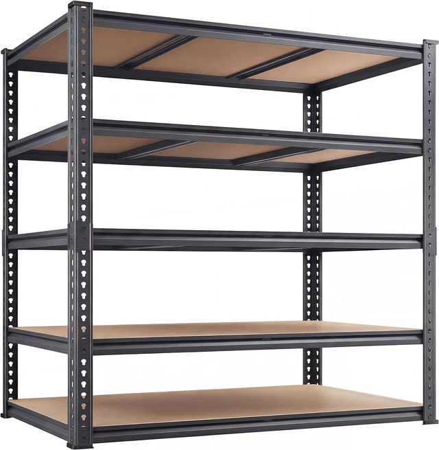 Main image of Garage Storage Shelves 46" W x 20" D x 72" H, 3000 LBS Heavy Duty Shelving Unit 5-Tier Adjustable, Extra Wide Boltless Metal Storage Rack for Garage Warehouse Basement