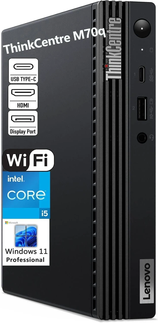 Main image of ThinkCentre M70q Tiny Desktop, 16GB DDR4 RAM, 1TB PCIe NVMe SSD