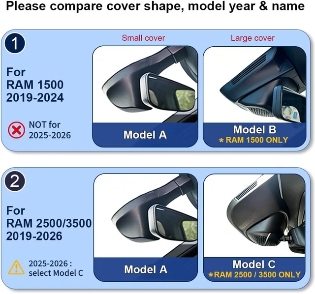 Alt view image 2 of 7 - Front 4K+Rear 1080P Dash Cam Adapts for RAM 1500 (Model A) 2019 2020 2021 2022 2023 2024 Rebel Big Horn Laramie, OEM Look, Dual Loop Recording, WiFi & APP, G-Sensor, Easy to Set, 128GB Card