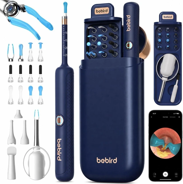 Main image of R37R Ear Wax Removal Tool Camera, Flexible Scope and Visual Tweezers