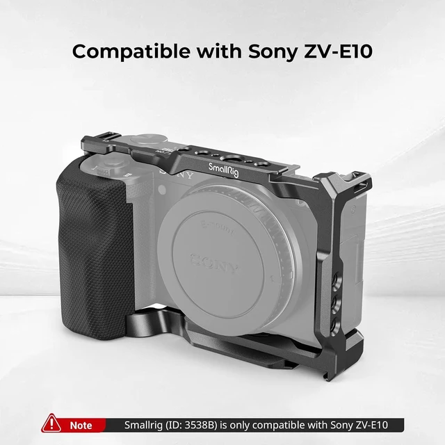 Alt view image 2 of 7 - ZV-E10 Cage with Silicone Handle and Built-in Threaded Holes