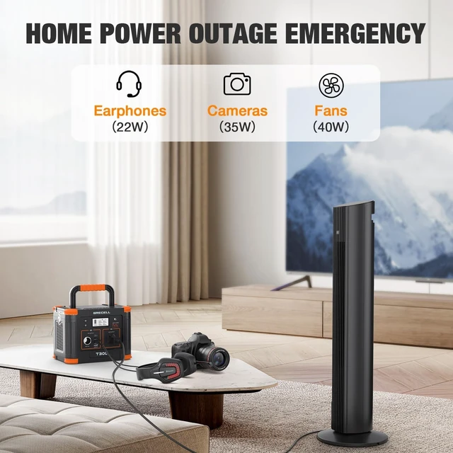 Alt view image 6 of 7 - Portable Power Station 330W, 230.88Wh Lithium Battery