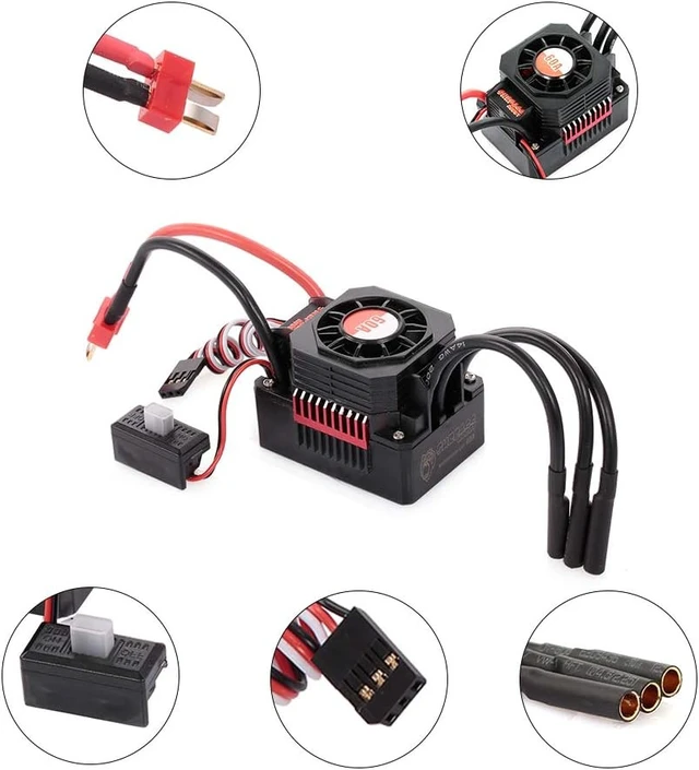 Alt view image 6 of 7 - Surpass Hobby 3650 Brushless Motor and ESC Combo, 3900KV Brushless Motor and 60A ESC for 1/10 Scale RC Car Truck Indispensable Accessory for Modification Enthusiasts