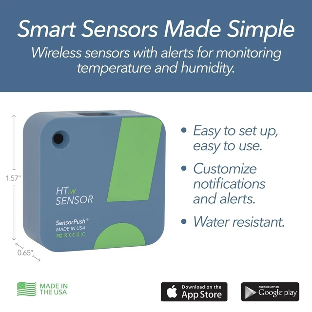 Alt view image 2 of 7 - HT.w Temperature & Humidity Sensor, Water Resistant, Bluetooth