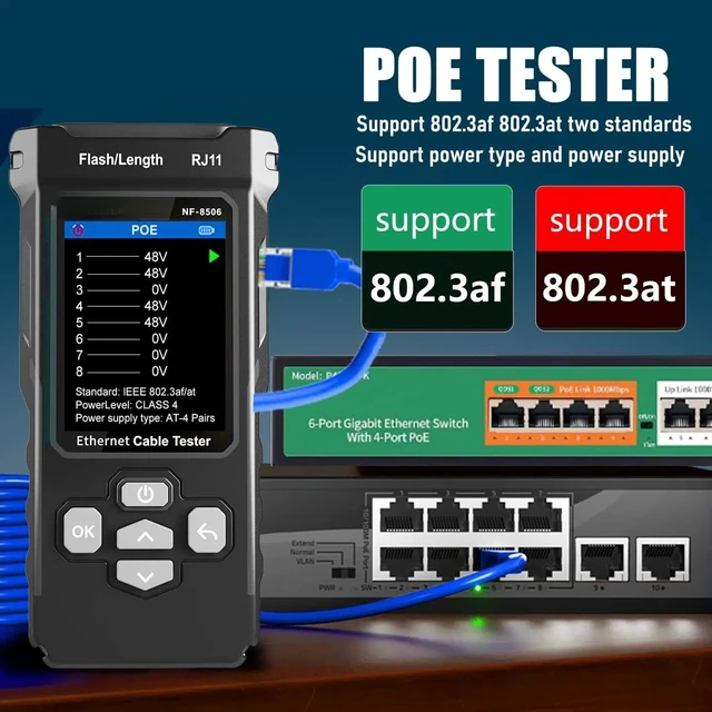 Alt view image 5 of 7 - NF8506 Network Cable Tester w/IP Scan/Ping,CAT5/CAT6 Ethernet Toner
