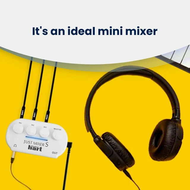 Alt view image 6 of 6 - JUST Mixer S Portable 3 Channels Stereo IN Mini Audio Mixer/2 Stereo Output/Battery/USB Power/3C Device