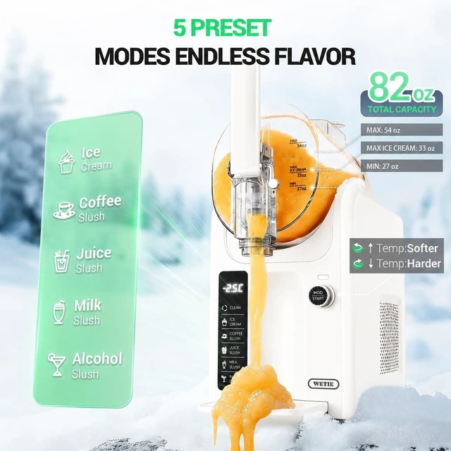 Alt view image 3 of 7 - 82oz Slushy Machine for Home with Adjustable Temperature