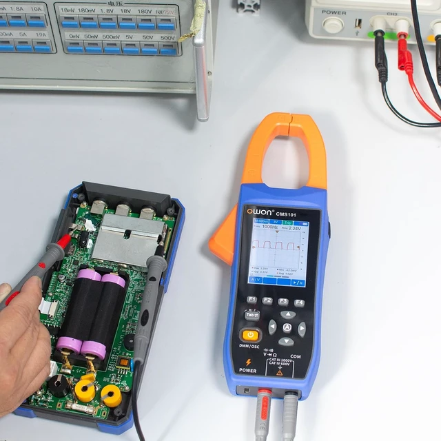 Alt view image 4 of 6 - Digital Clamp Meter with 2.8-inch IPS LCD Display, AC/DC Oscilloscope Function 3 in 1, 20000 Count True RMS Auto-ranging Current Meter, Bluetooth Current Meter and Oscilloscope