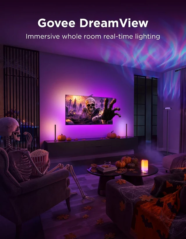 Alt view image 3 of 7 - Smart RGBWIC Light Bars, 15-Inch WiFi TV Backlight for 45-70-Inch TVs