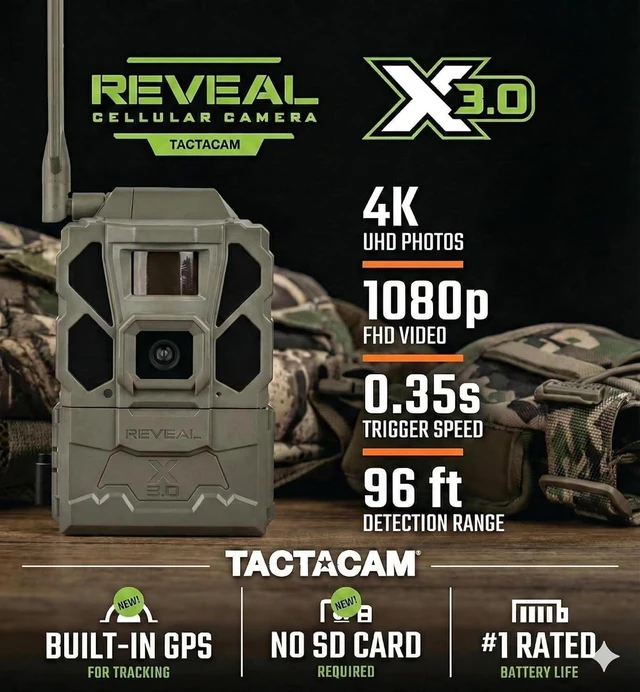Alt view image 2 of 7 - Reveal X 3.0 Cellular Trail Camera + LiPo Battery & Solar (2PK)