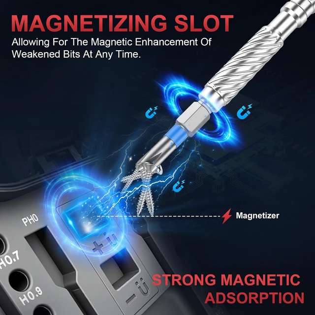Alt view image 3 of 6 - 115 in 1 Magnetic Ratchet Screwdriver Set with S2 Steel Bits