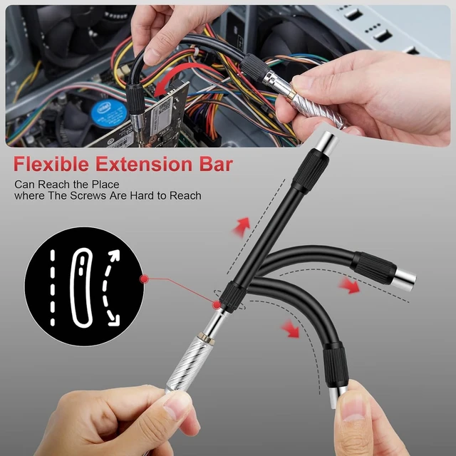 Alt view image 5 of 6 - 115 in 1 Magnetic Ratchet Screwdriver Set with S2 Steel Bits