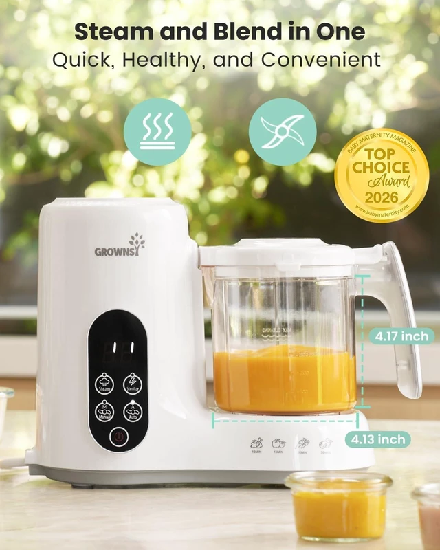 Alt view image 2 of 7 - Baby Food Maker, Steamer & Blender Baby Food Processor, White