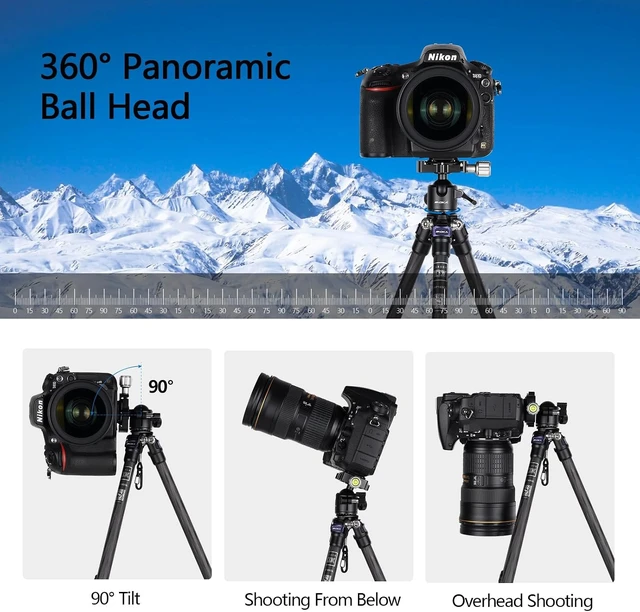 Alt view image 3 of 6 - Carbon Fiber Mini Travel Tripod with 360° Ball Head