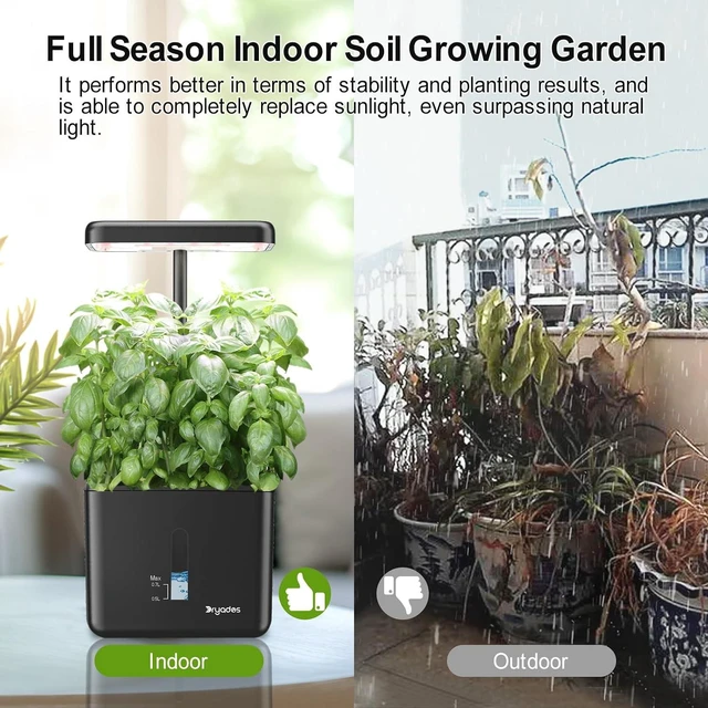 Alt view image 3 of 7 - Indoor Garden Growing Systems Self-Watering Plant Pot Smart Gardening System with 17 Watts LED Grow Light Auto Timer Gardening Plant Gifts for Mom Plant Pot for vegetables herbs(No Seeds&Soil)