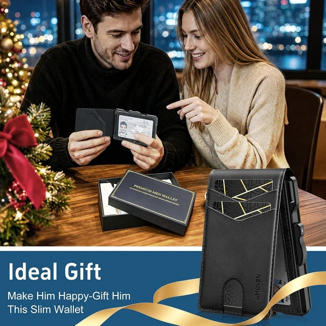 Alt view image 6 of 6 - Minimalist RFID-Blocking Slim Leather Wallet for Men with Card Holder & Cash Slot