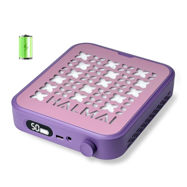 Main image of Rechargeable Cordless Nail Dust Collector with 800Pa Suction & 5000 RPM Brushless Motor, Reusable HEPA Filter, Mauve Violet