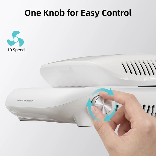 Alt view image 5 of 7 - Foldable Nail Dust Collector with Dual Fans, 14,700RPM Adjustable Speed