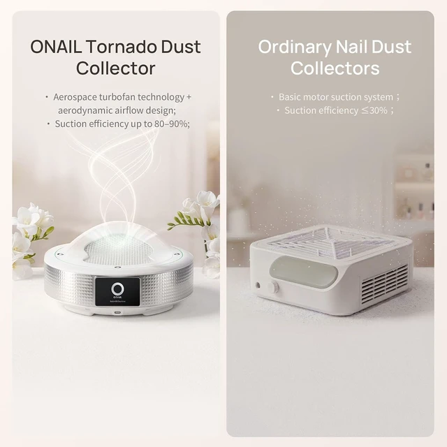 Alt view image 5 of 7 - Professional Nail Dust Collector Vacuum for Acrylic & Gel Nails, Reusable Filter & 30 Disposable Filters, Low Noise