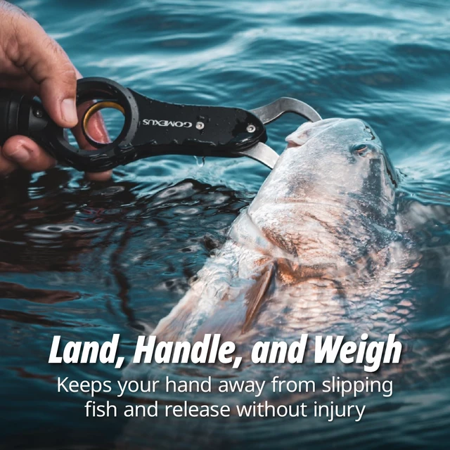 Alt view image 2 of 6 - Fish Lip Gripper with Scale, Max 40lbs, for Safe Handling & Easy Hook Removal