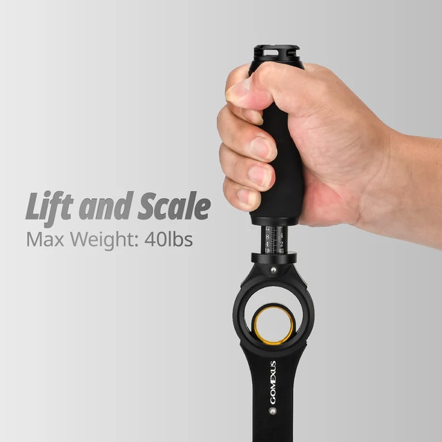 Alt view image 4 of 6 - Fish Lip Gripper with Scale, Max 40lbs, for Safe Handling & Easy Hook Removal