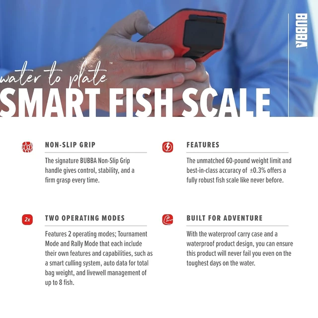 Alt view image 4 of 7 - Smart Fish Scale with Built-in Clip & Hook, 2 Modes, Digital Screen, 60lb Limit