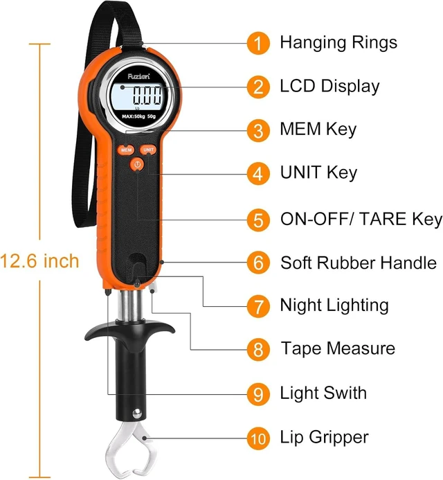 Alt view image 2 of 7 - Professional Fish Scale, 110lb Capacity, Waterproof
