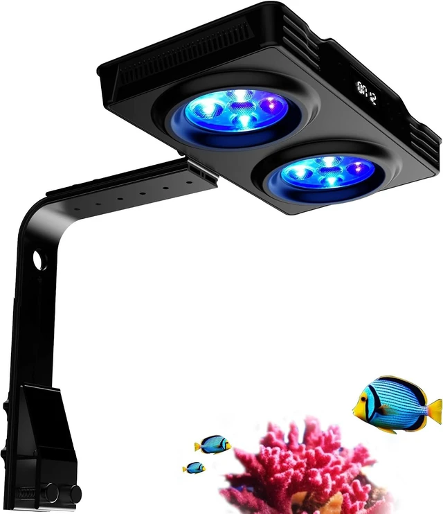 Main image of A036 36W Reef Tank Light with Touch Control, Timer & Screen for Coral & Nano Marine Tanks