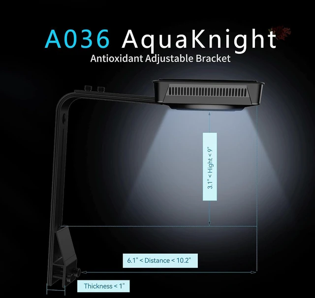 Alt view image 6 of 7 - A036 36W Reef Tank Light with Touch Control, Timer & Screen for Coral & Nano Marine Tanks