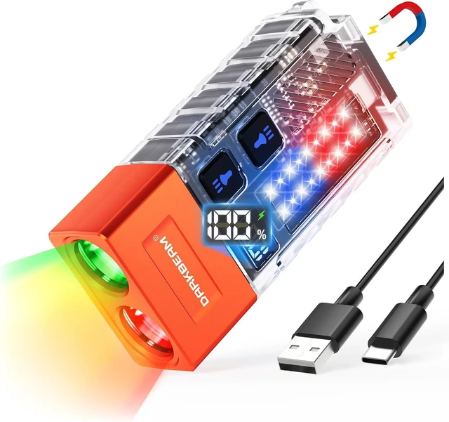 Main image of Rechargeable Red & Green COB LED Blood-Tracking Flashlight