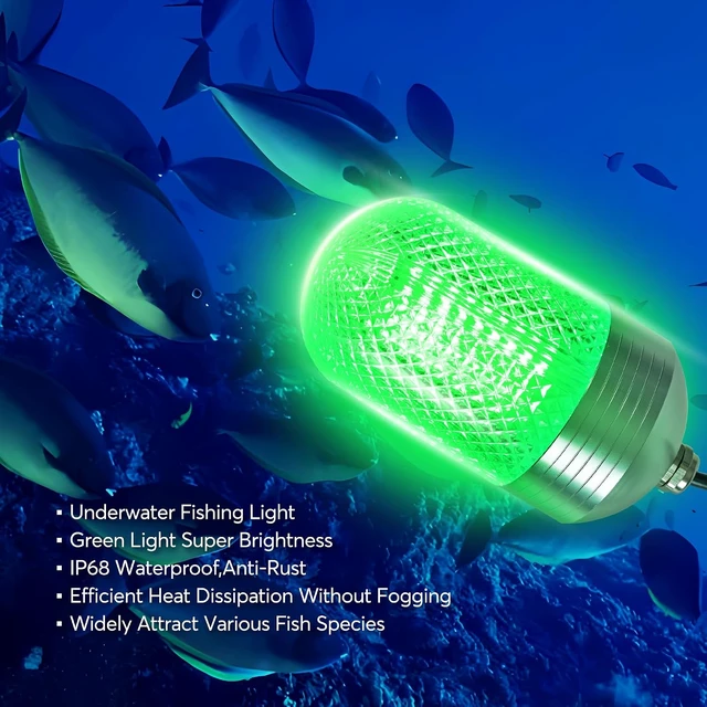 Alt view image 6 of 7 - 70W 9000LM Underwater Fishing Light for Docks, Boats & Kayaks, IP68 Rated
