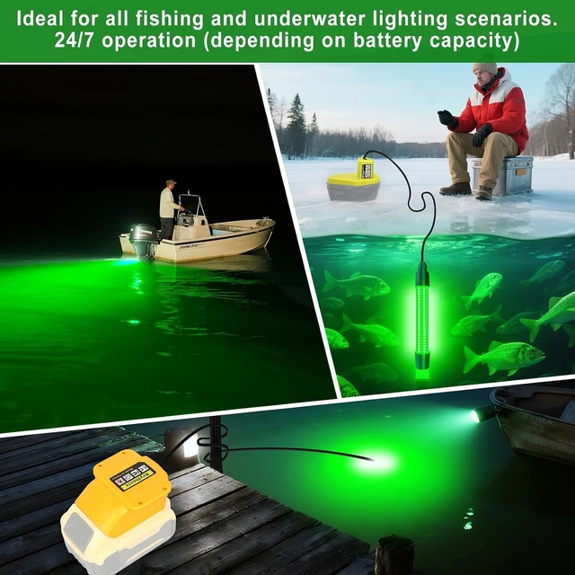 Alt view image 5 of 7 - Underwater Fishing Light Compatible with Power Tool Battery