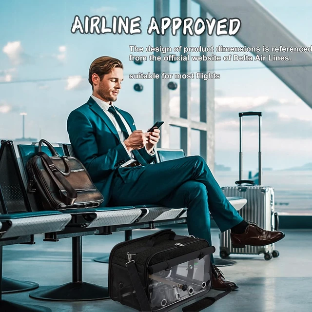 Alt view image 2 of 6 - Airline-Approved Bird Travel Cage with Stainless Steel Mesh, Water Bottle & Bowl